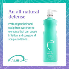 Malibu C Shampoing texture veloutee, lissage soyeux après lavage.