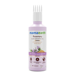 Mamaearth huile-cheveux romarin dans une bouteille de 150 ml prête à l'emploi.