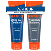 Mando Déodorant corp invisible – pack 2, pratique pour le sport et les déplacements