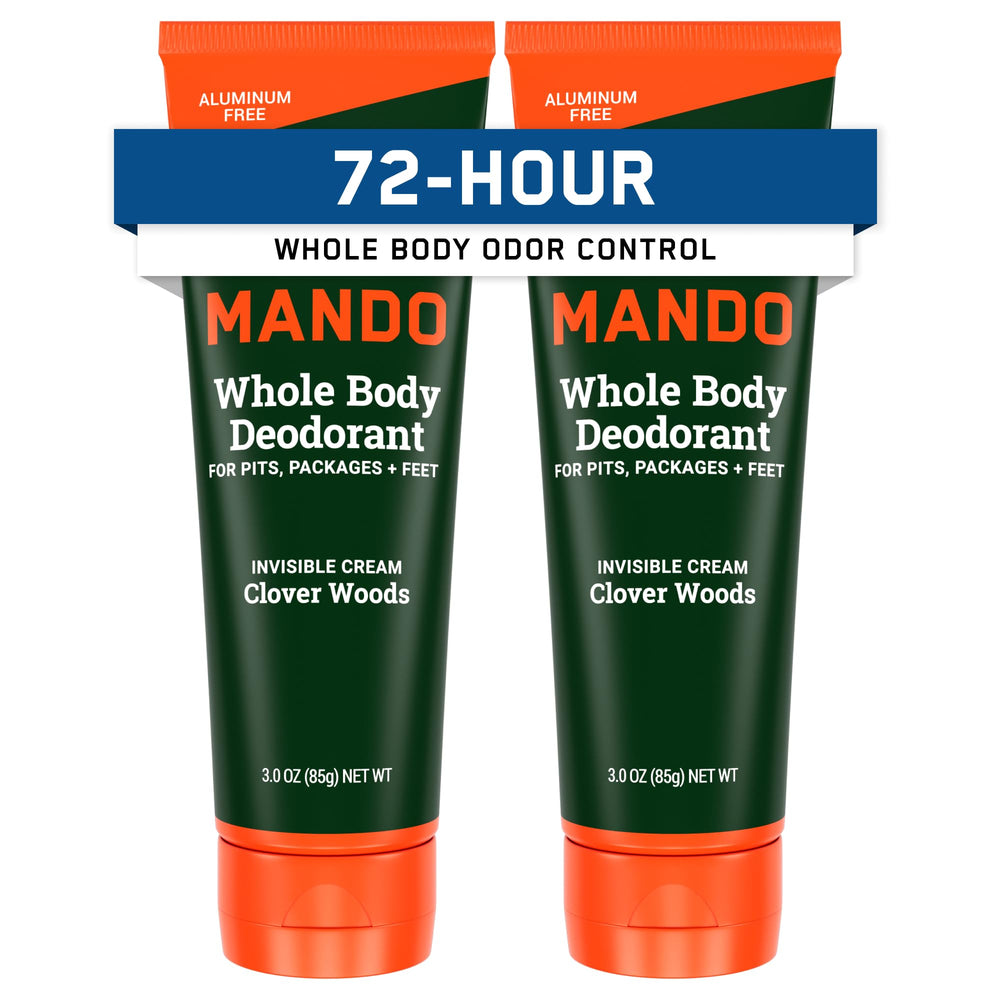 Mando déodorant homme crème invisible en tube 3oz, pack de 2, contrôle l’odeur.