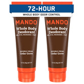 Mando déodorant homme invisible en crème, pack double pratique.