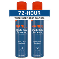 Mando spray invisible pour homme, flacon de 3,6 onces, protection discrète toute la journée.