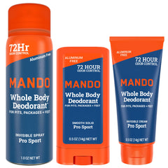 Mando Trio Mini dans sa boîte montre les trois formats pour déplacement.