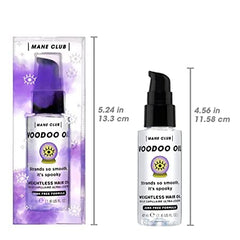 MANE CLUB Huile Voodoo — parfum Rose-Ambre-Cashmere lors de l’application.
