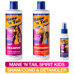 mane 'n tail spirit untamed detangler spray bottle eases combing with kid-friendly fragrance.