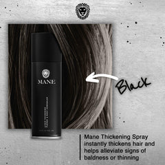 MANE Spray Épaississant Cheveux — Camouflage des zones dégarnies avec une couleur naturelle.