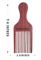MANEJACK peigne-barbe-bois-poignee-longue, prise agréable et précision accrue.