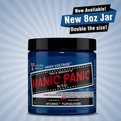 MANIC PANIC Atomic Turquoise – teinte néon aqua, idéal pour un look audacieux.