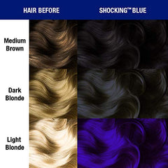 MANIC PANIC Shocking Blue — Cheveux pré-éclaircis obtiennent des nuances profondes et riches.