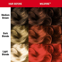 MANIC PANIC Wildfire: coloration montre un rendu spectaculaire après application.