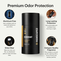 MANSCAPED Déodorant sans aluminium, efficacité claire et sans traces sur les vetements