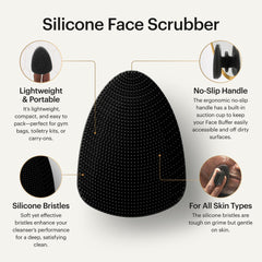 MANSCAPED Le Face Buffer, poignee-anti-glisse offrant une prise sûre pendant le massage du visage.