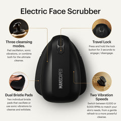 MANSCAPED Face Buffer Pro: mode oscillation ciblée pour exfolier les zones spécifiques.