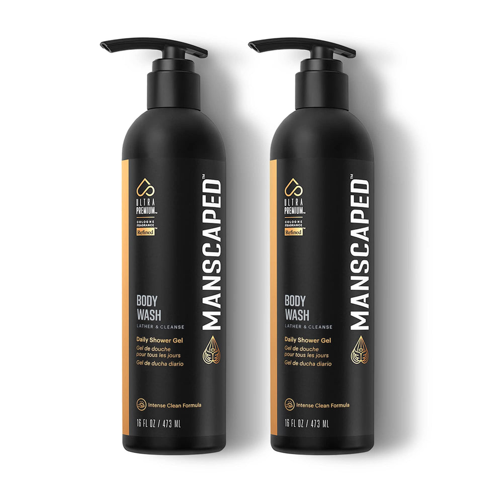 MANSCAPED UltraPremium Refined: bouteille douche 473 ml pour hydratation et fraîcheur.