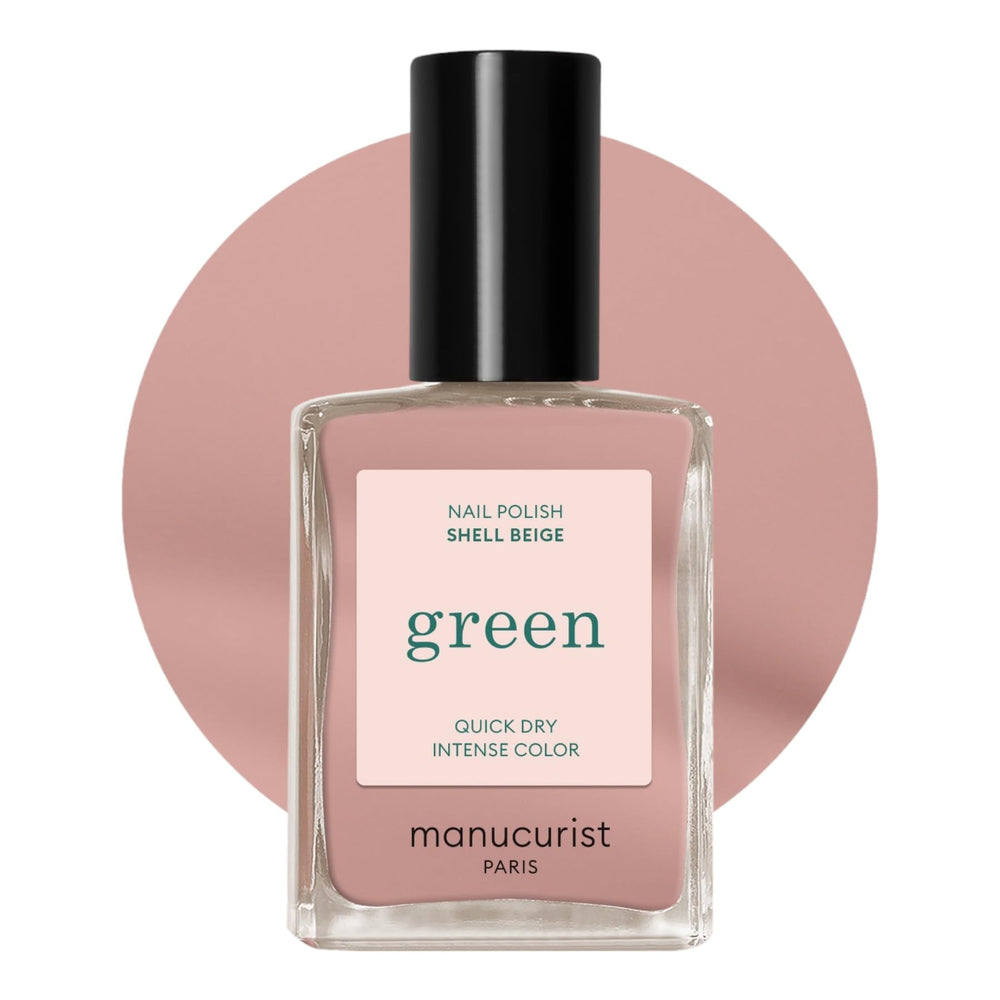 Vernis Manucurist Green Quick Dry Shell Beige, couleur nude chic et longue tenue
