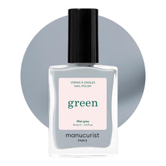 Vernis Manucurist Green Mist Gris en flacon, brillance durable