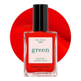Manucurist Lava: vernis rouge-orange brillant pour une couleur vive et durable.