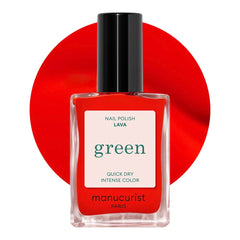 Manucurist Lava: vernis rouge-orange brillant pour une couleur vive et durable.