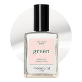 Manucurist Snow vernis blanc, flacon élégant pour un look hivernal.