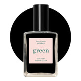 Manucurist Vert Reglisse, vernis noir à séchage rapide, look chic durable
