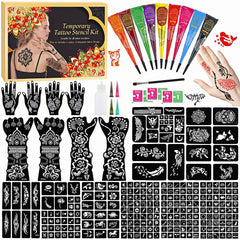 ManYan HaiYan ensemble-tatouages-temporaires 255 pièces : parfait pour décor corporel lors de fêtes et événements.