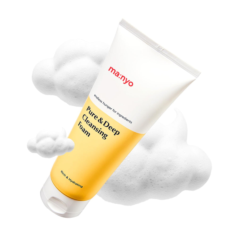 ma:nyo mousse nettoyante bouteille – nettoyage en profondeur en douceur pour tous types de peau