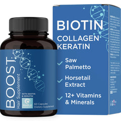 Maple Holistics Biotin 10000mcg and Collagen bottle for hair growth support
