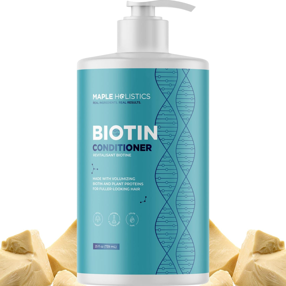 Maple Holistics Biotin Conditionneur, flacon, hydratation légère pour cheveux fins
