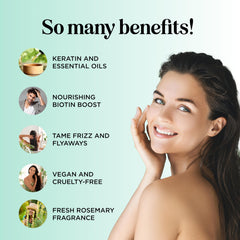 Texture crème hydratante prête à appliquer sur les cheveux.