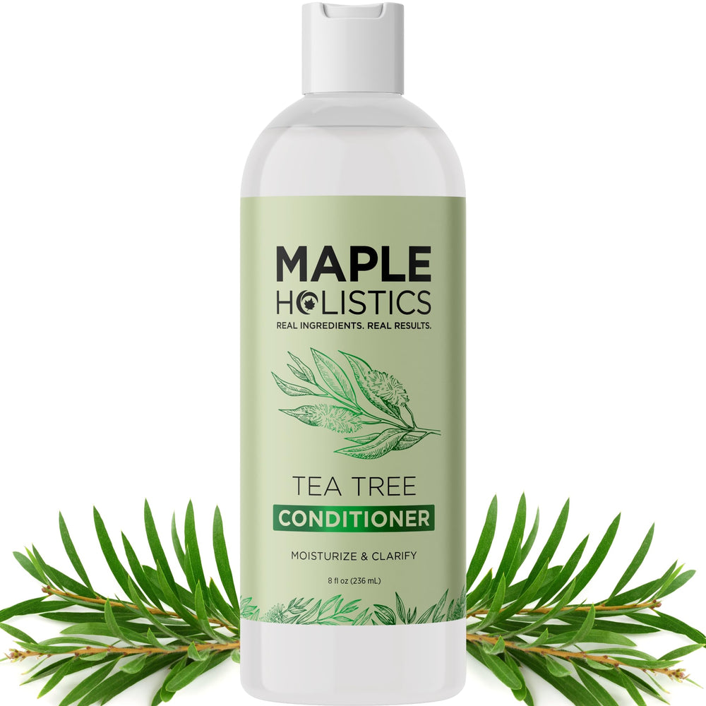 Maple Holistics propose le conditionneur à l'arbre-a-the, bouteille prête à l'emploi.