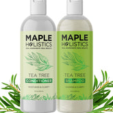 Maple Holistics Shampoing arbre à thé : bouteille prête pour un usage quotidien.