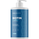 Maple Holistics Shampoing Romarin Biotine en bouteille, soin nourrissant pour cheveux fins.