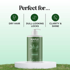 Maple Holistics shampooing jojoba, nourrit les cheveux sans les alourdir.