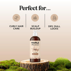 Maple Holistics Silk18 shampoo lather texture demonstrates nourishing care for curly hair