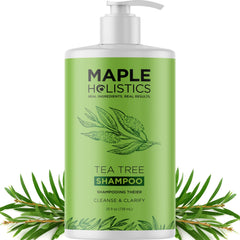 Maple Holistics Shampoing à l arbre à thé: bouteille claire et purification efficace