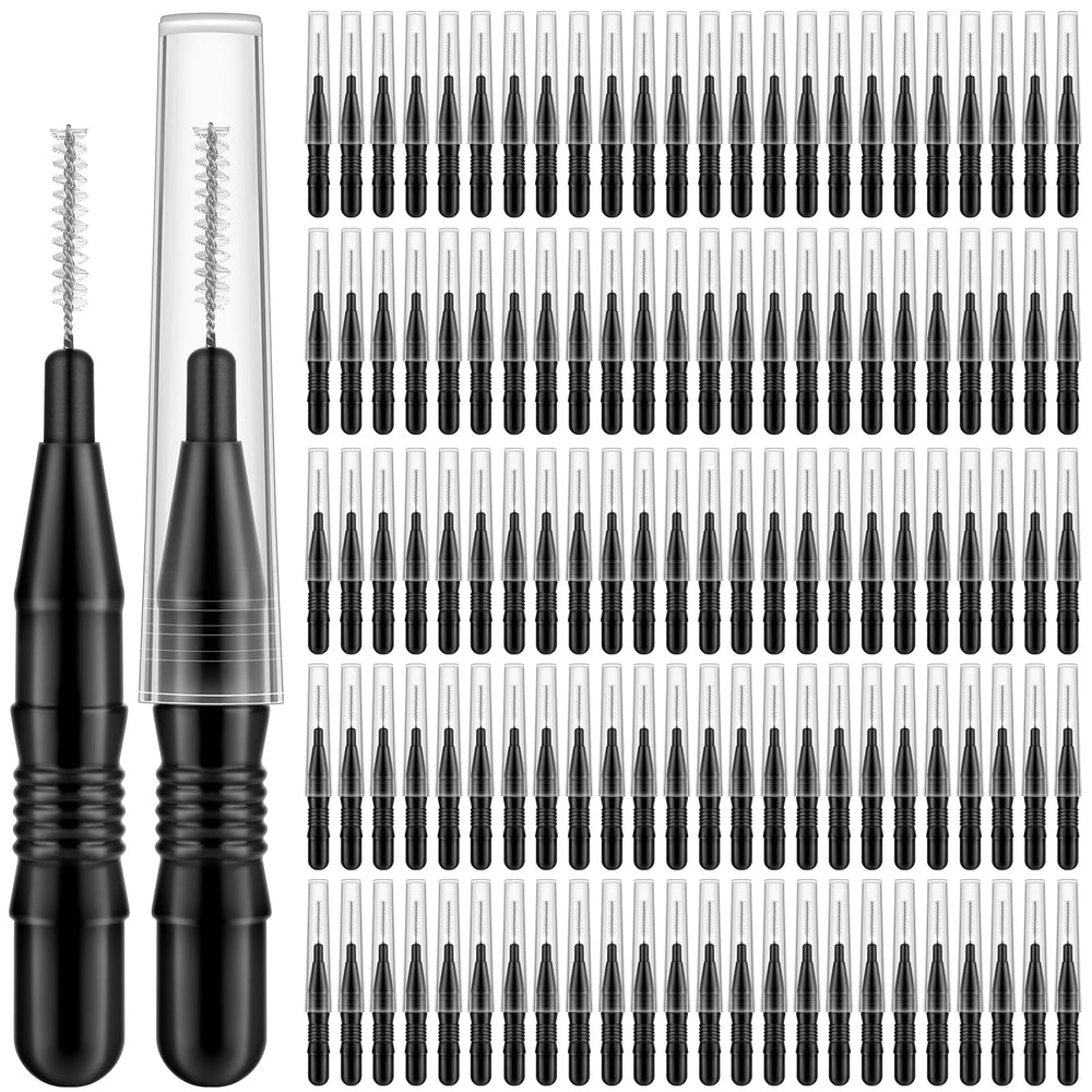 MAPVOLUT pack 120 brosses sourcils avec capuchon, pratique à domicile.