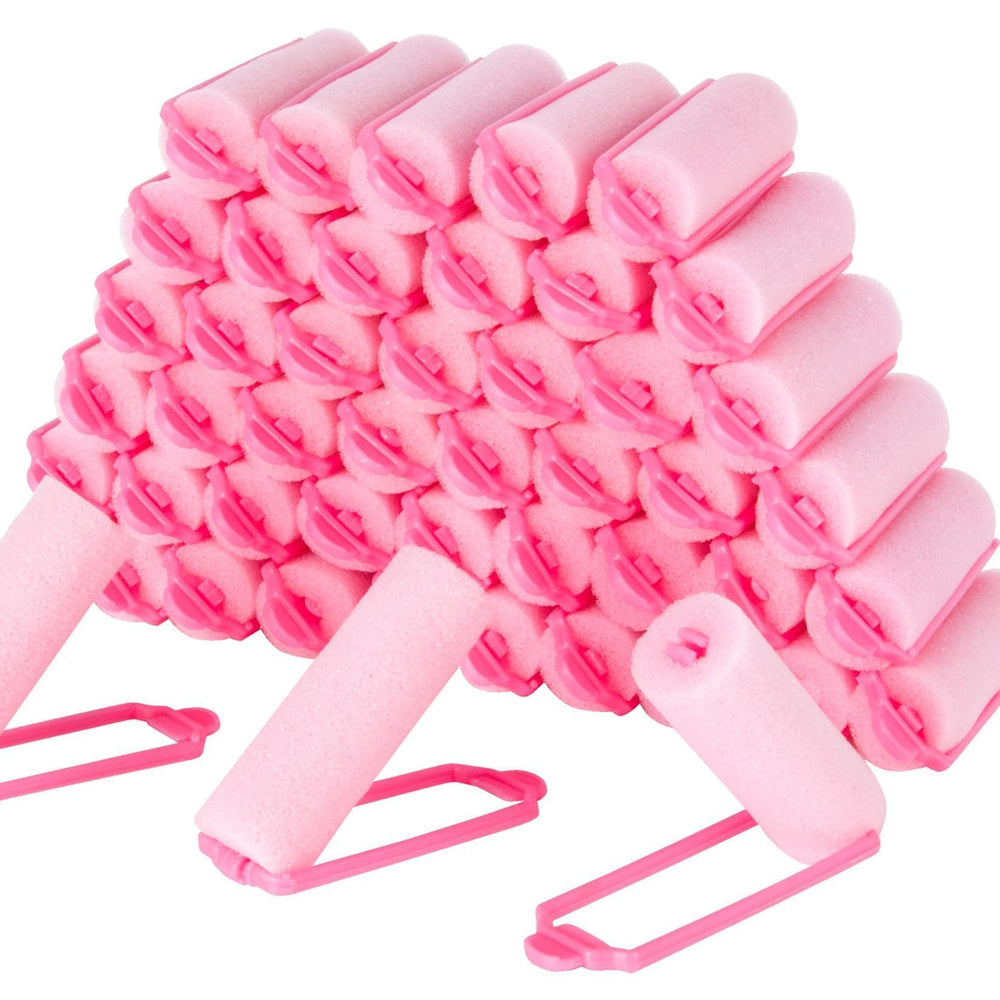 Rouleaux MAQIHAN en mousse rose de 0,98 pouce pour coiffage nocturne