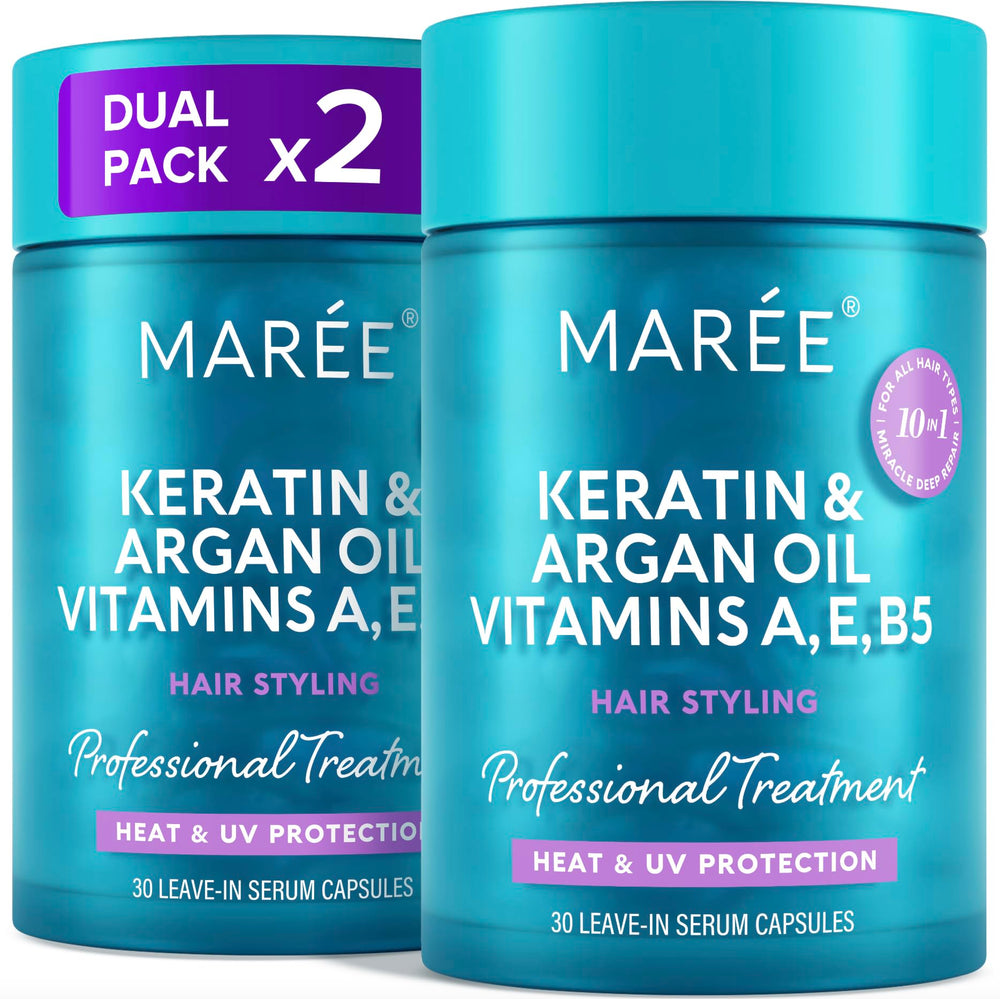 MAREE Huile capillaire frissottis – flacon et gouttes, soin lissant pour frisottis