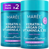 MAREE Huile capillaire frissottis – flacon et gouttes, soin lissant pour frisottis
