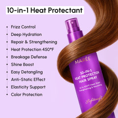 Keratin, collagen and argan oil formula in MAREE spray