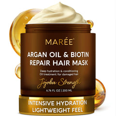 MAREE masque hydratant pour cheveux secs, douceur retrouvée