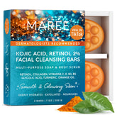 MAREE savon acide kojique curcuma visage – hydratation et teint uniforme.