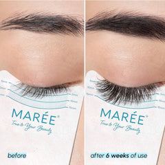 Utilisation quotidienne du sérum MAREE sur les cils et sourcils