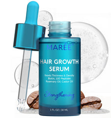 Sérum capillaire MAREE : bouteille-pompe pour une application précise.