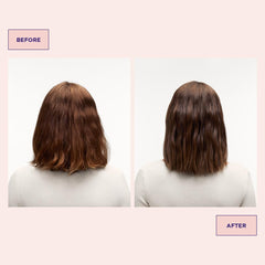 Teinte blond foncé naturelle et rafraîchie grâce au pigment violet