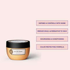 Maria Nila Styling Cream donne une brillance subtile et une tenue moyenne.