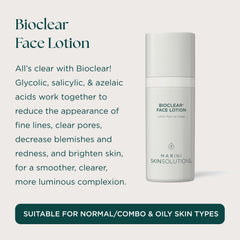 Texture-creme Bioclear, application facile et peau visiblement soignée.