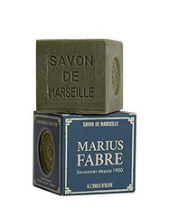 Savon de Marseille Marius Fabre 3-pack turquoise, nettoyage en douceur pour la peau.