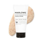 Gommage visage MARLOWE No.122 avec poudre d'abricot et pierre ponce pour peau lisse.