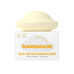 Mars Made Savon-cheveux eau riz 2.0 texture crèmeuse pour cheveux propres et soyeux.